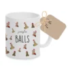 Lustige Tasse mit Penismotiv und Spruch "Jingle Balls"