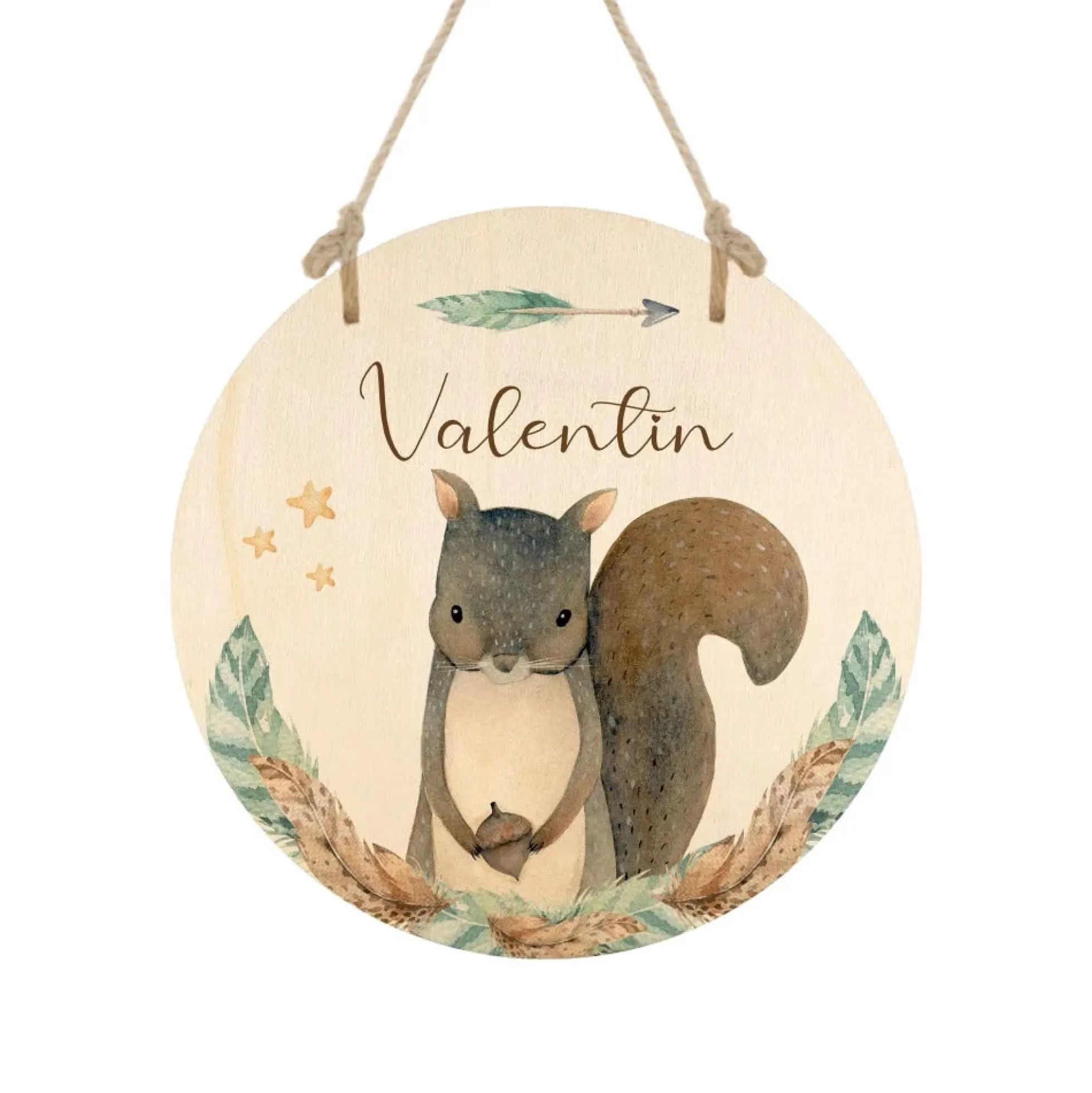Namensschild "Waschbär" für das Kinderzimmer | Personalisiertes Türschild für Mädchen u. Jungen | 11 weitere Motivvarianten als Geschenk zur Auswahl