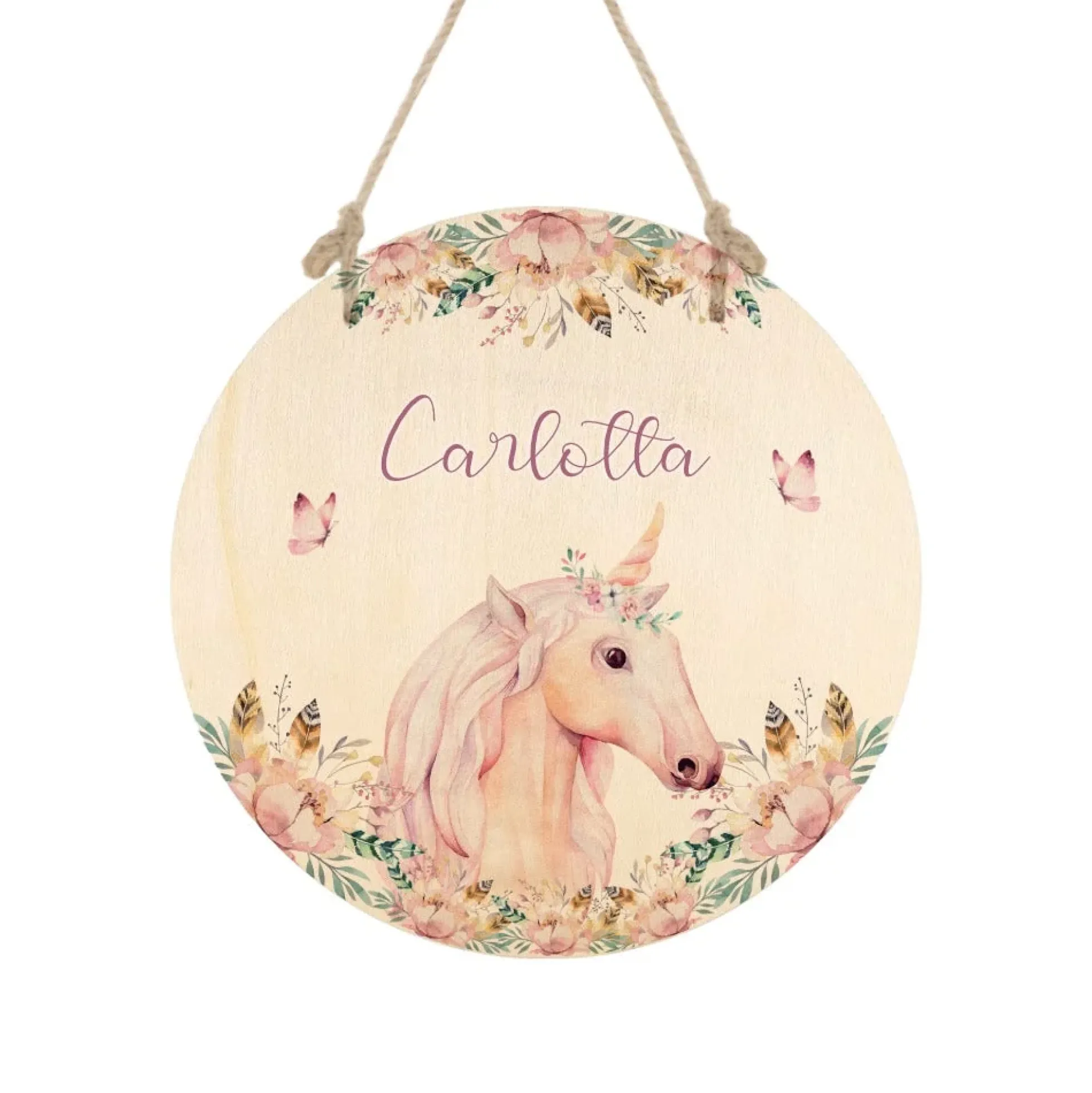 Namensschild "Waschbär" für das Kinderzimmer | Personalisiertes Türschild für Mädchen u. Jungen | 11 weitere Motivvarianten als Geschenk zur Auswahl