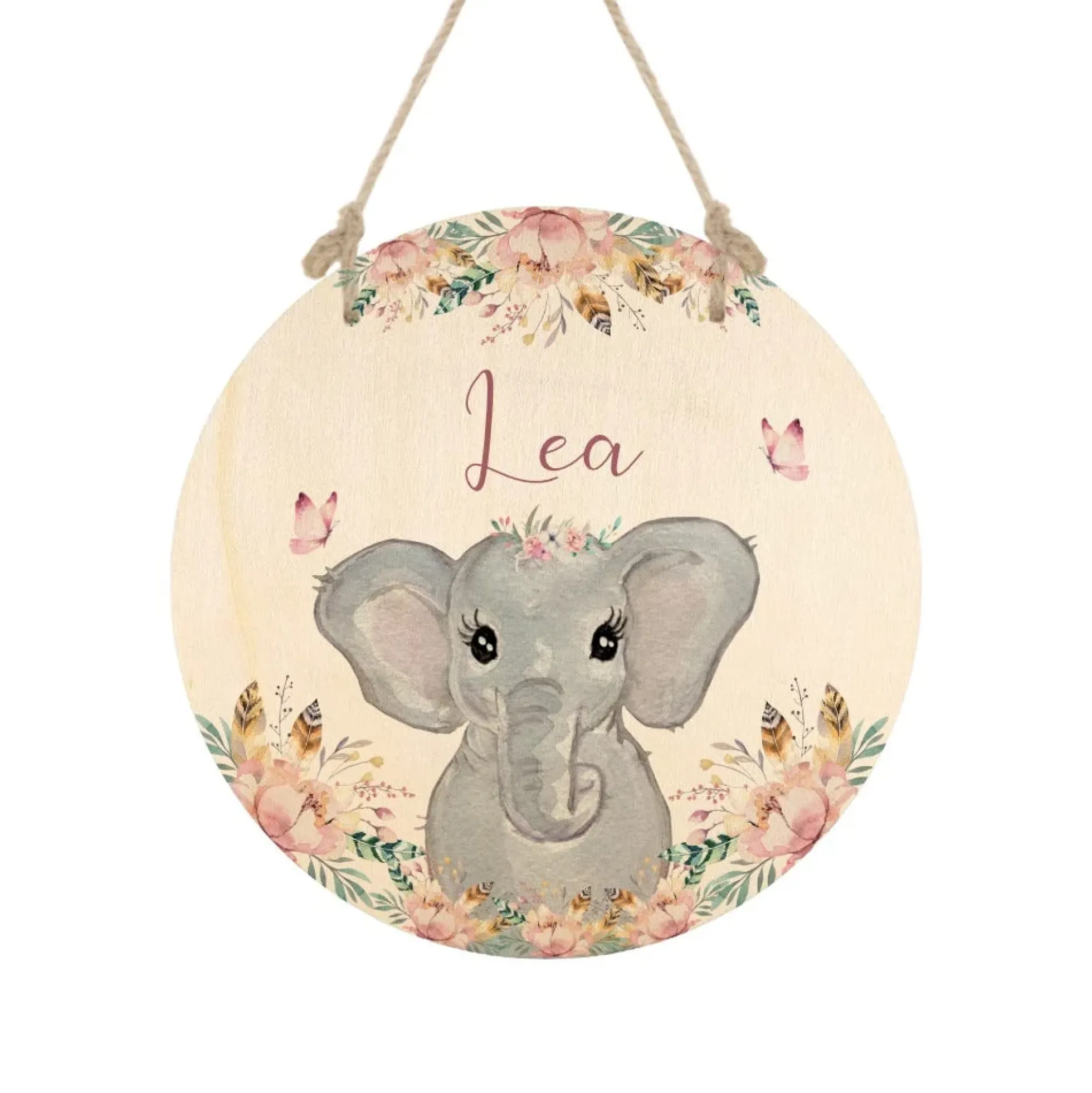 Namensschild "Waschbär" für das Kinderzimmer | Personalisiertes Türschild für Mädchen u. Jungen | 11 weitere Motivvarianten als Geschenk zur Auswahl