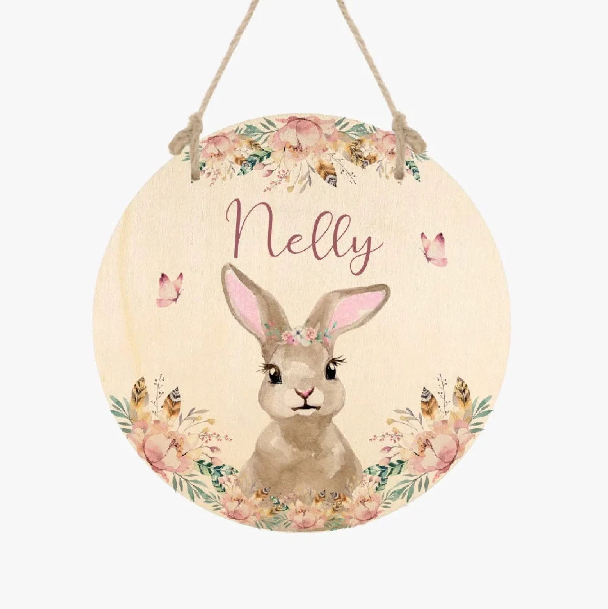 Namensschild "Waschbär" für das Kinderzimmer | Personalisiertes Türschild für Mädchen u. Jungen | 11 weitere Motivvarianten als Geschenk zur Auswahl
