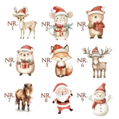 Nikolaus Geschenkbeutel Name Buchstabe personalisiert Weihnachtssack Weihnachten Geschenk Kinder mit Name I 9 Varianten & 3 Größen