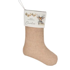 Nikolausstiefel personalisiert Rehkitz Nikolausstrumpf Erwachsene Weihnachtsstrumpf Name Weihnachtsstiefel Weihnachtsgeschenk