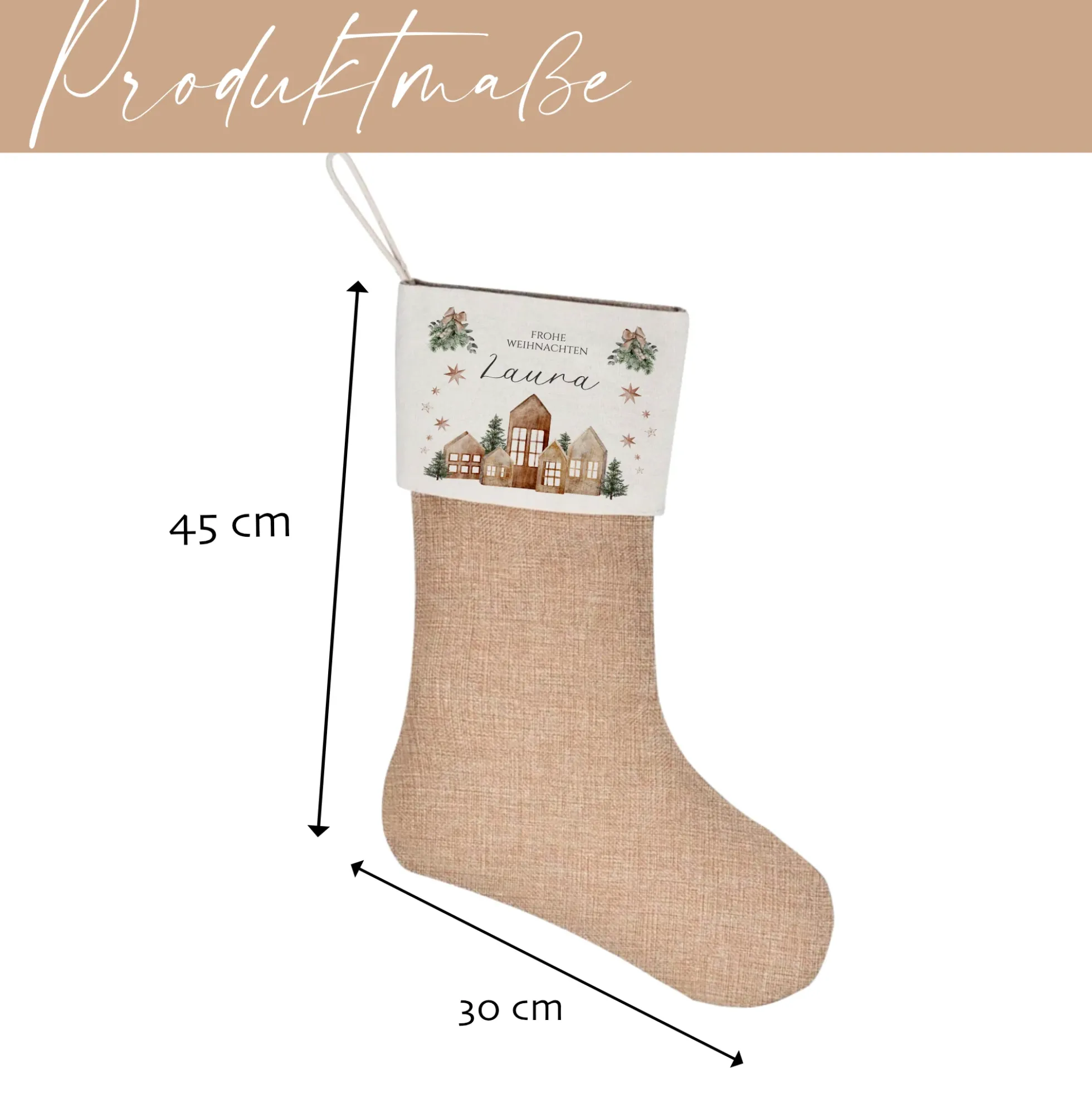 Nikolausstiefel personalisiert Nikolausstrumpf Kinder Erwachsene Weihnachtsstrumpf Name Weihnachtsstiefel Nikolaussocke Weihnachtsgeschenk