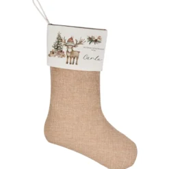 Nikolausstrumpf Nikolausstiefel personalisiert Kinder Weihnachtsstrumpf Elch Mädchen Jungen Name Weihnachtsstiefel Nikolaussocke