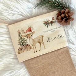 Nikolausstrumpf Nikolausstiefel personalisiert Kinder Weihnachtsstrumpf Mädchen Jungen Name Weihnachtsstiefel Nikolaussocke Weihnachten