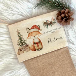 Nikolausstrumpf Nikolausstiefel personalisiert Kinder Weihnachtsstrumpf Mädchen Jungen Name Weihnachtsstiefel Nikolaussocke Weihnachten
