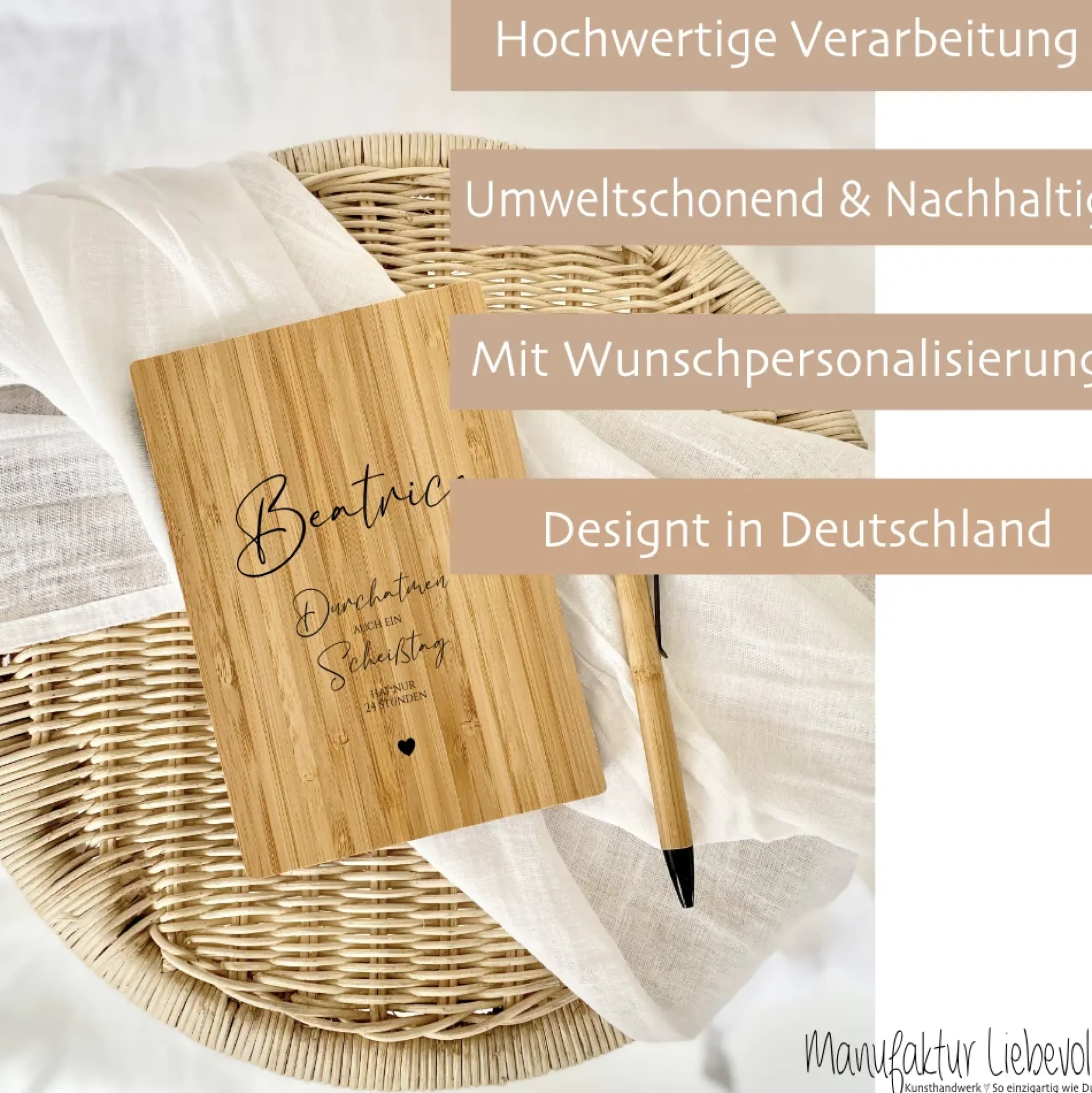 Notizbuch "Durchatmen" Tagebuch mit Namen Spruch A5 Journal Mädchen Frauen Männer Teenager Geschenk Schreibheft Journal Kugelschreiber