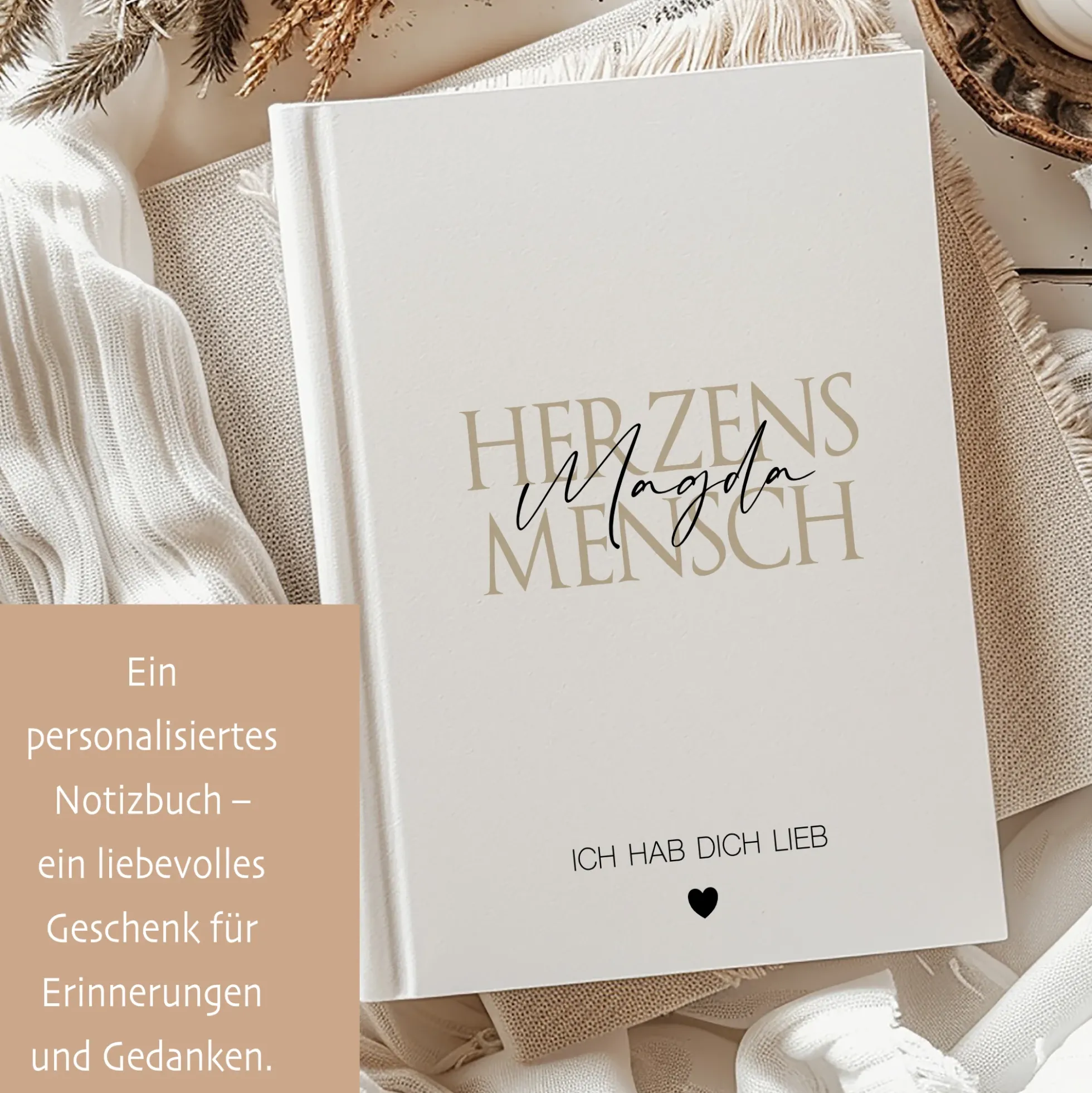 Notizbuch Freundin Geschenk mit Namen personalisiertes Notizheft weltbeste Freundin, weltbester Freund, Partner, Herzensmensch
