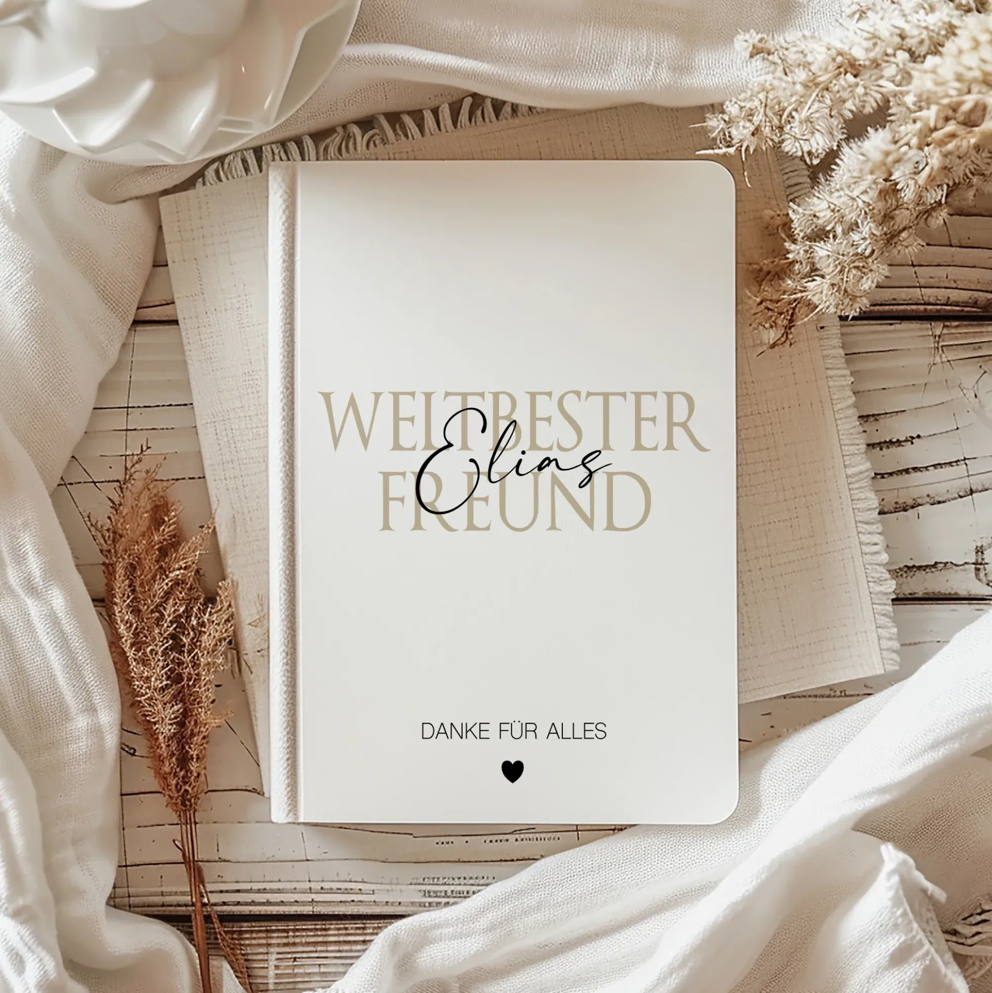 Notizbuch Freundin Geschenk mit Namen personalisiertes Notizheft weltbeste Freundin, weltbester Freund, Partner, Herzensmensch