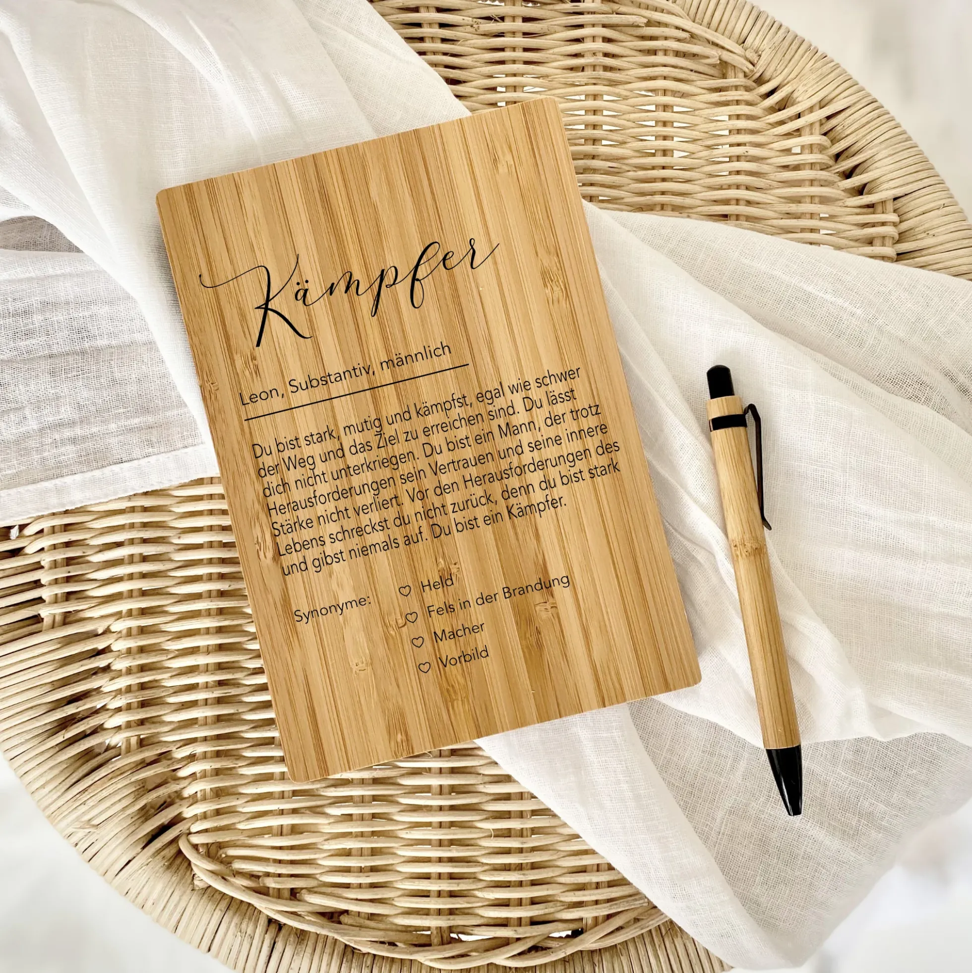 Notizbuch Kämpfer mit Namen Definition Geschenk Mann Freund Sohn Personalisiert Tagebuch Notizheft Journal Zuversicht Kraft Geschenk DIN A5