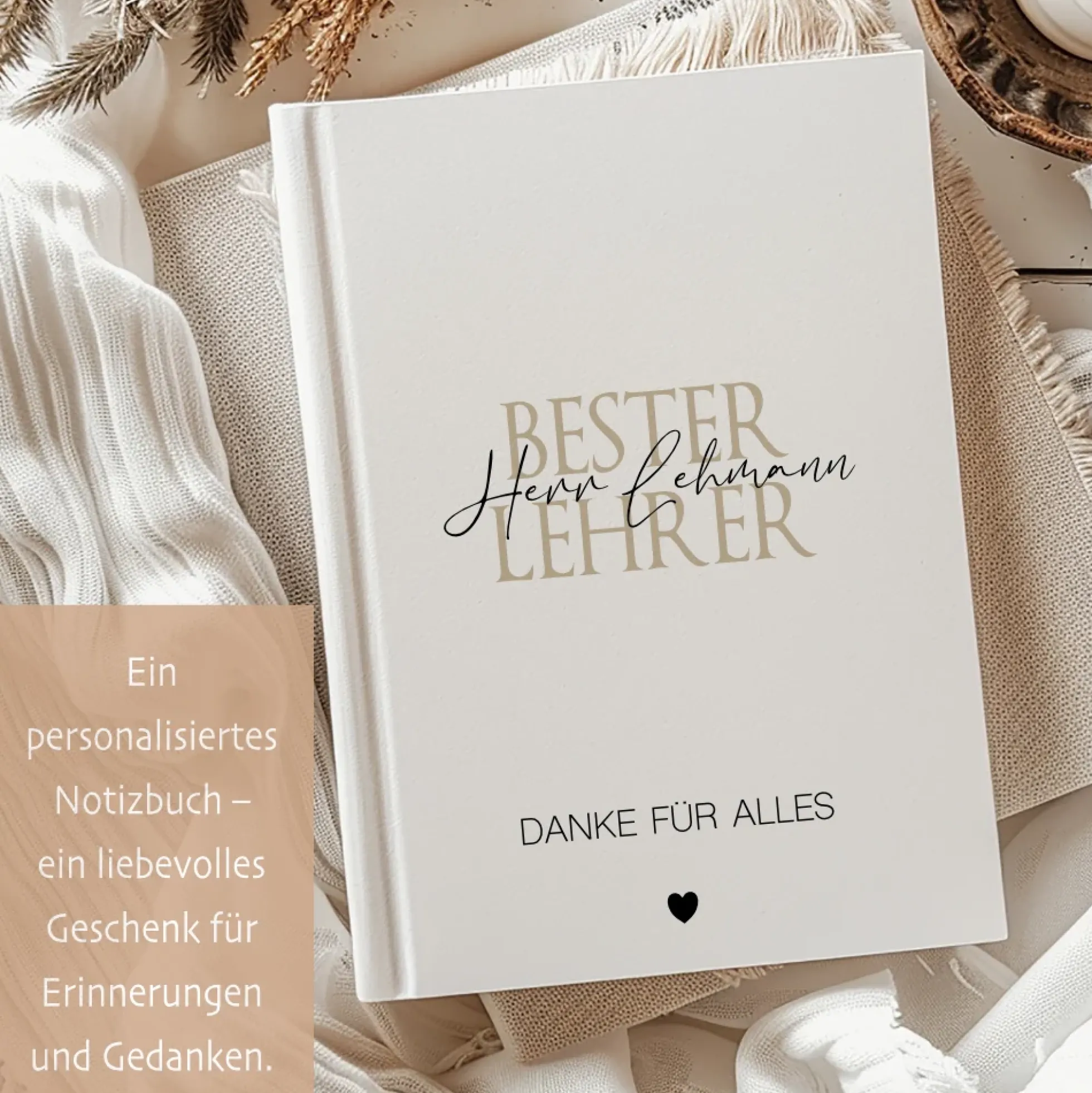 Notizbuch mit Namen Lehrerin Abschiedsgeschenk Lehrer Geschenk Dankeschön
