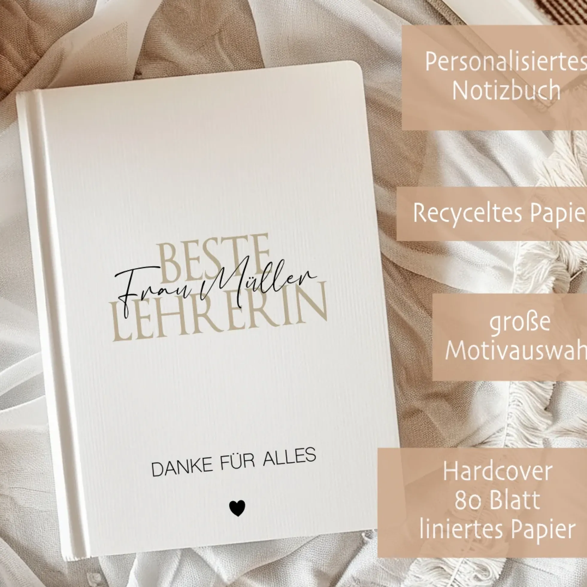Notizbuch mit Namen Lehrerin Abschiedsgeschenk Lehrer Geschenk Dankeschön