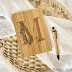 Notizbuch personalisiert Tagebuch mit Namen A5 Journal Mädchen Frauen Teenager Geschenk Schreibheft Journal Notizheft Monogramm Eukalyptus