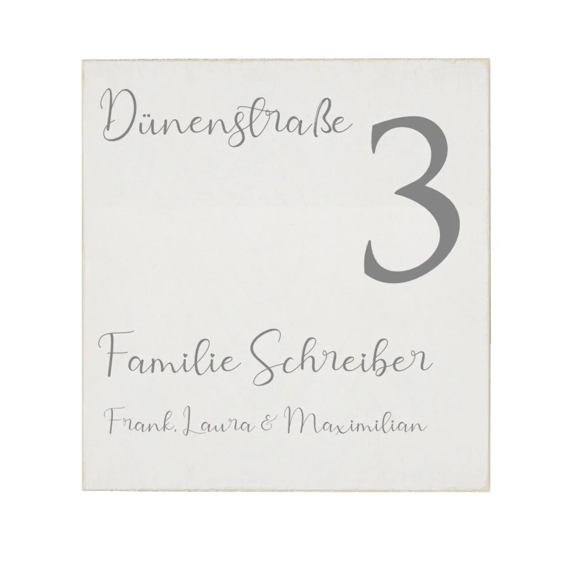 Originelle u. personalisierte Hausnummer aus Holz | Handgefertigtes Holzschild als schöne Dekoration für das Zuhause | 4 Motivvarianten zur Auswahl