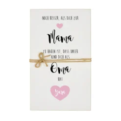 Persönliches Geschenk für die Mama und Oma aus Holz | Bild mit Spruch und Namen personalisiert | 4 Motivvarianten zur Auswahl