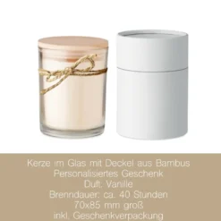 Personalisierte Duftkerze im Glas