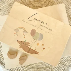 Personalisierte Erinnerungsbox aus Holz mit Motiv