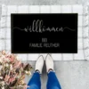 Personalisierte Fußmatte mit Namen Fussmatte Personalisiert Fußmatte Willkommen Geschenk Familie Hochzeit Umzug Einzug