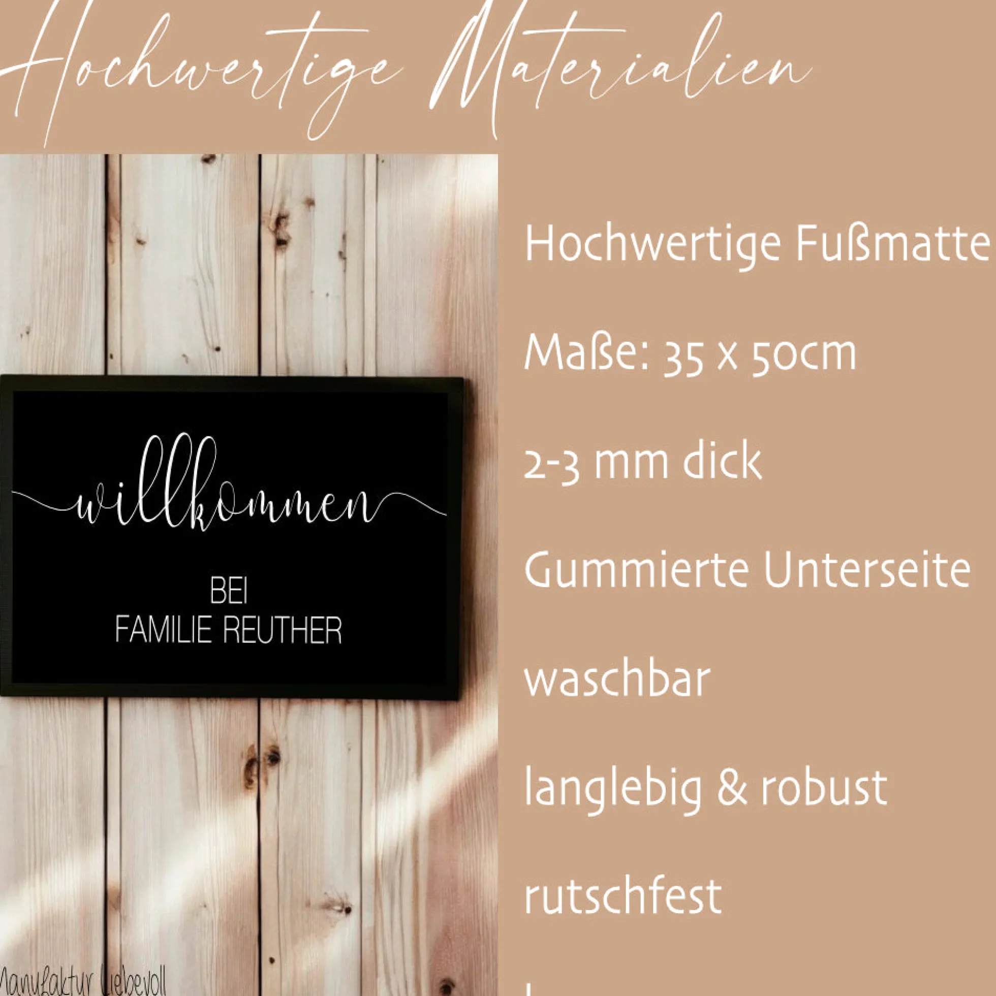 Personalisierte Fußmatte mit Namen Fussmatte Personalisiert Fußmatte Willkommen Geschenk Familie Hochzeit Umzug Einzug