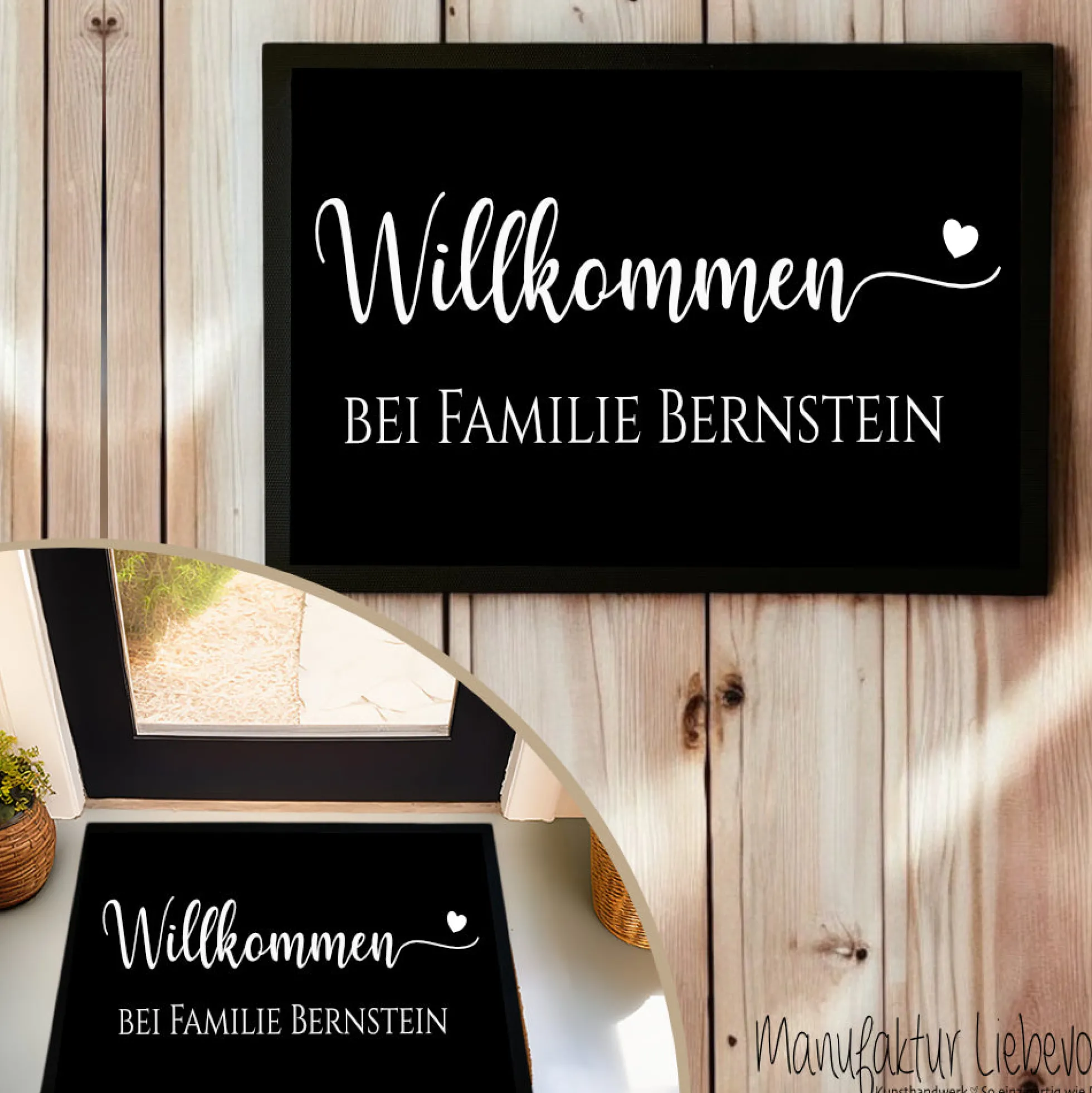 Personalisierte Fußmatte Willkommen Fussmatte Familie Schmutzfangmatte Türmatte Geschenk Umzug Familie Zuhause Fußmatte