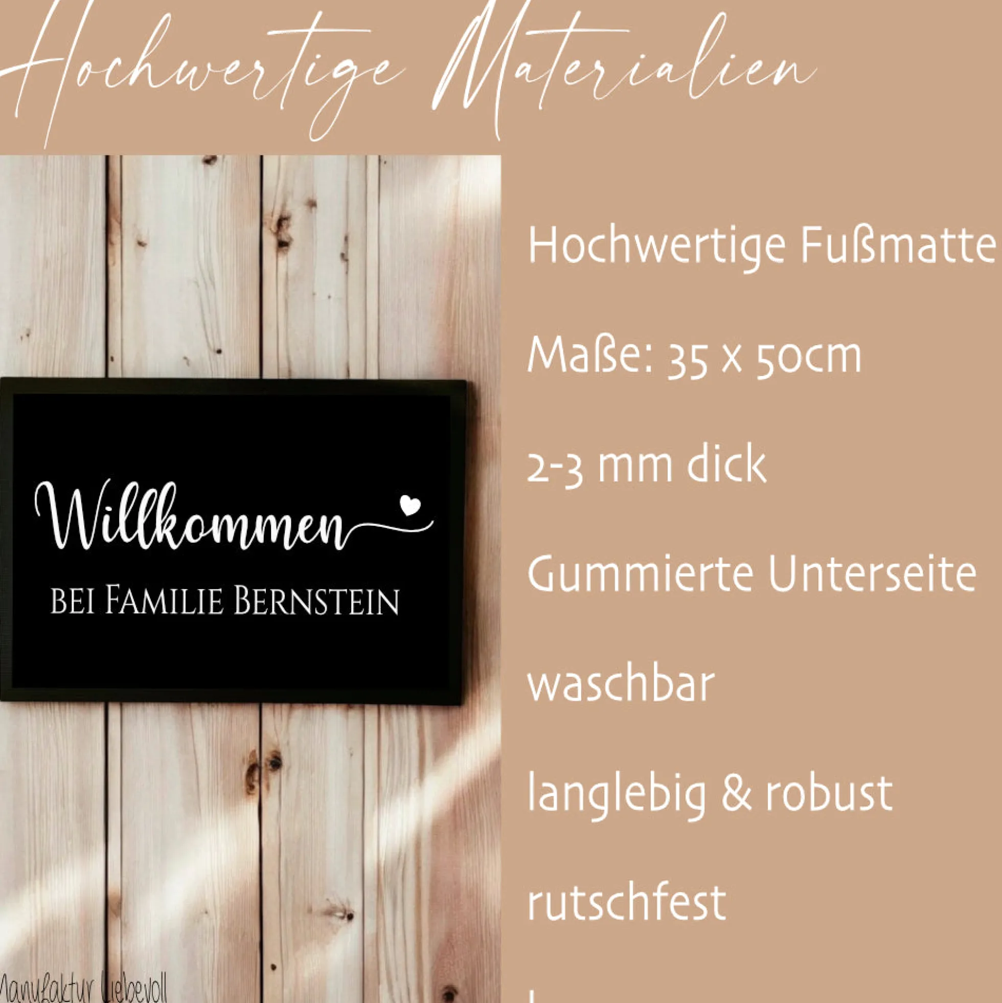 Personalisierte Fußmatte Willkommen Fussmatte Familie Schmutzfangmatte Türmatte Geschenk Umzug Familie Zuhause Fußmatte