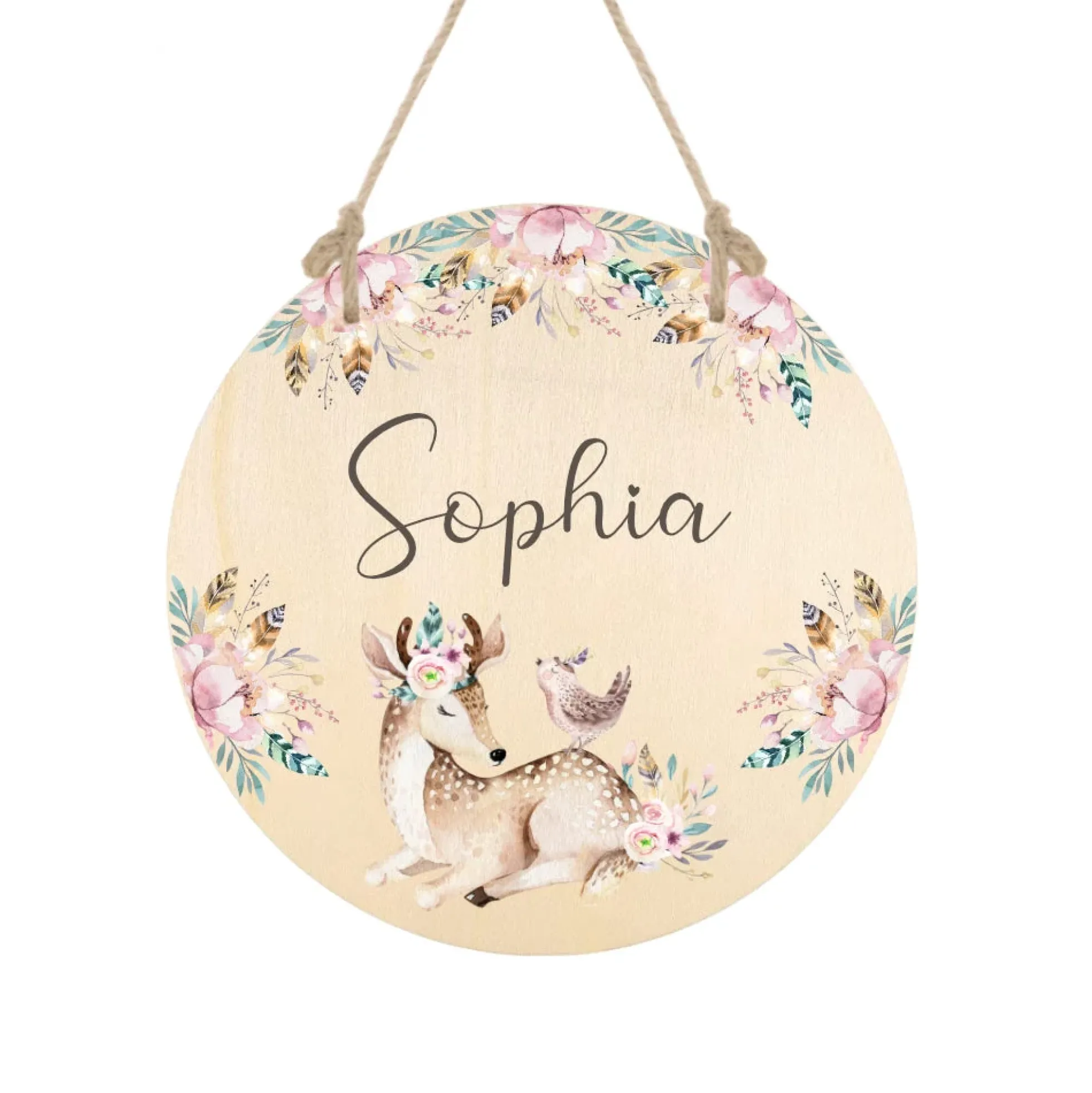 Personalisierte Geburtstafel zur Geburt und Taufe für Mädchen | Besonderes Holzgeschenk zur Geburt u. Taufe | Schöne Deko für das Babyzimmer | 4 Varianten zur Auswahl