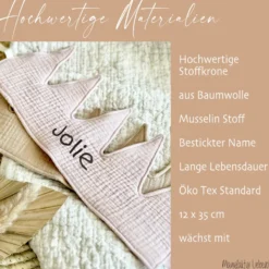 Personalisierte Geburtstagskrone für Kinder in drei Farben erhältlich