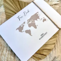 Personalisierte Geldgeschenk Karte Reisegutschein I Weltkarte | Geburtstagsgeschenk Reise | Hochzeitsgeschenk I Geschenk zur Hochzeit I persönliches Geschenk | Geld verschenken