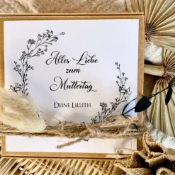 Personalisierte Geschenkbox zum Muttertag, Muttertagsgeschenk mit Wunschtext