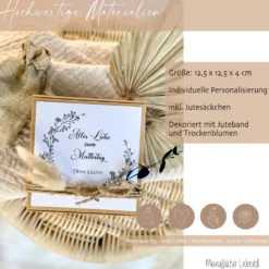 Personalisierte Geschenkbox zum Muttertag, Muttertagsgeschenk mit Wunschtext