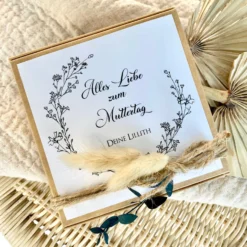 Personalisierte Geschenkbox zum Muttertag, Muttertagsgeschenk mit Wunschtext