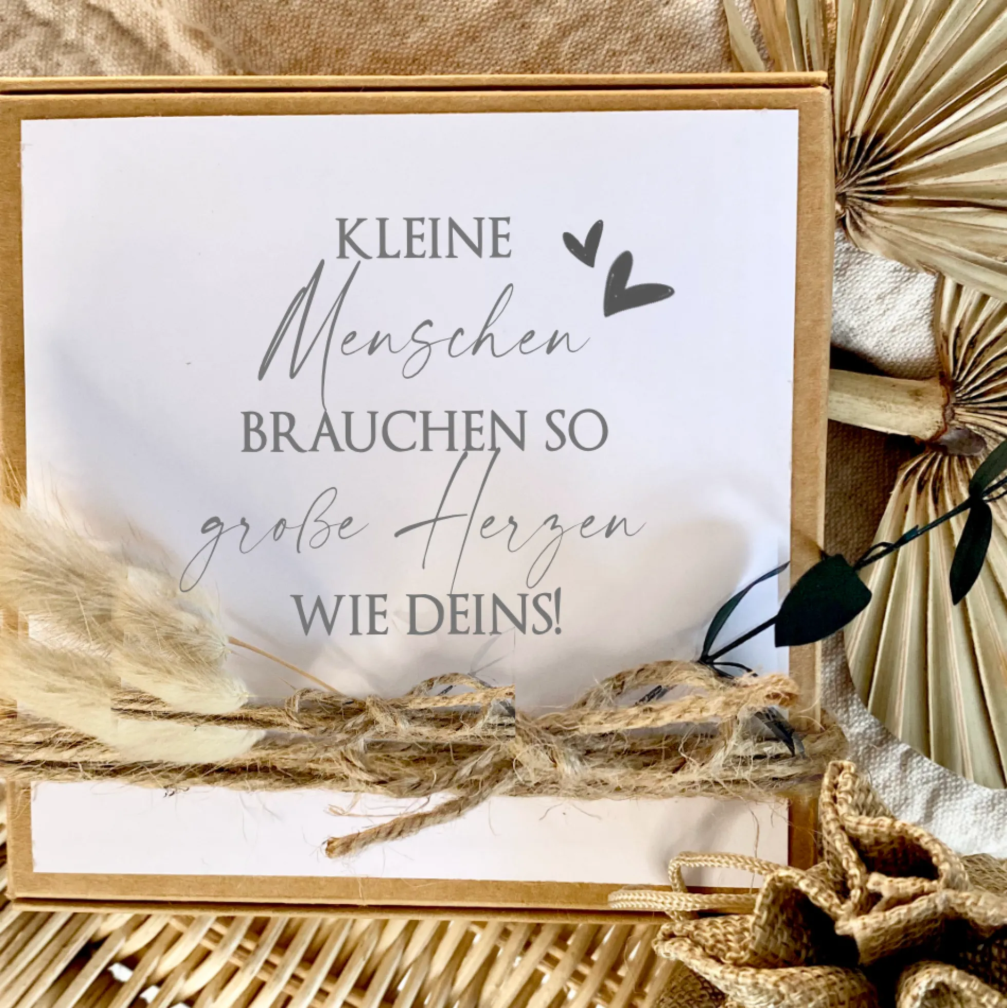 Personalisierte Geschenkbox Erzieherin, Geschenk mit Spruch & Blumen als Dankeschön zum Kindergarten Abschied