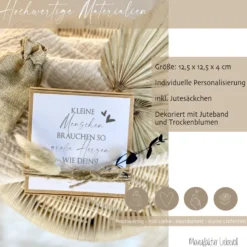 Personalisierte Geschenkbox Erzieherin, Geschenk mit Spruch & Blumen als Dankeschön zum Kindergarten Abschied