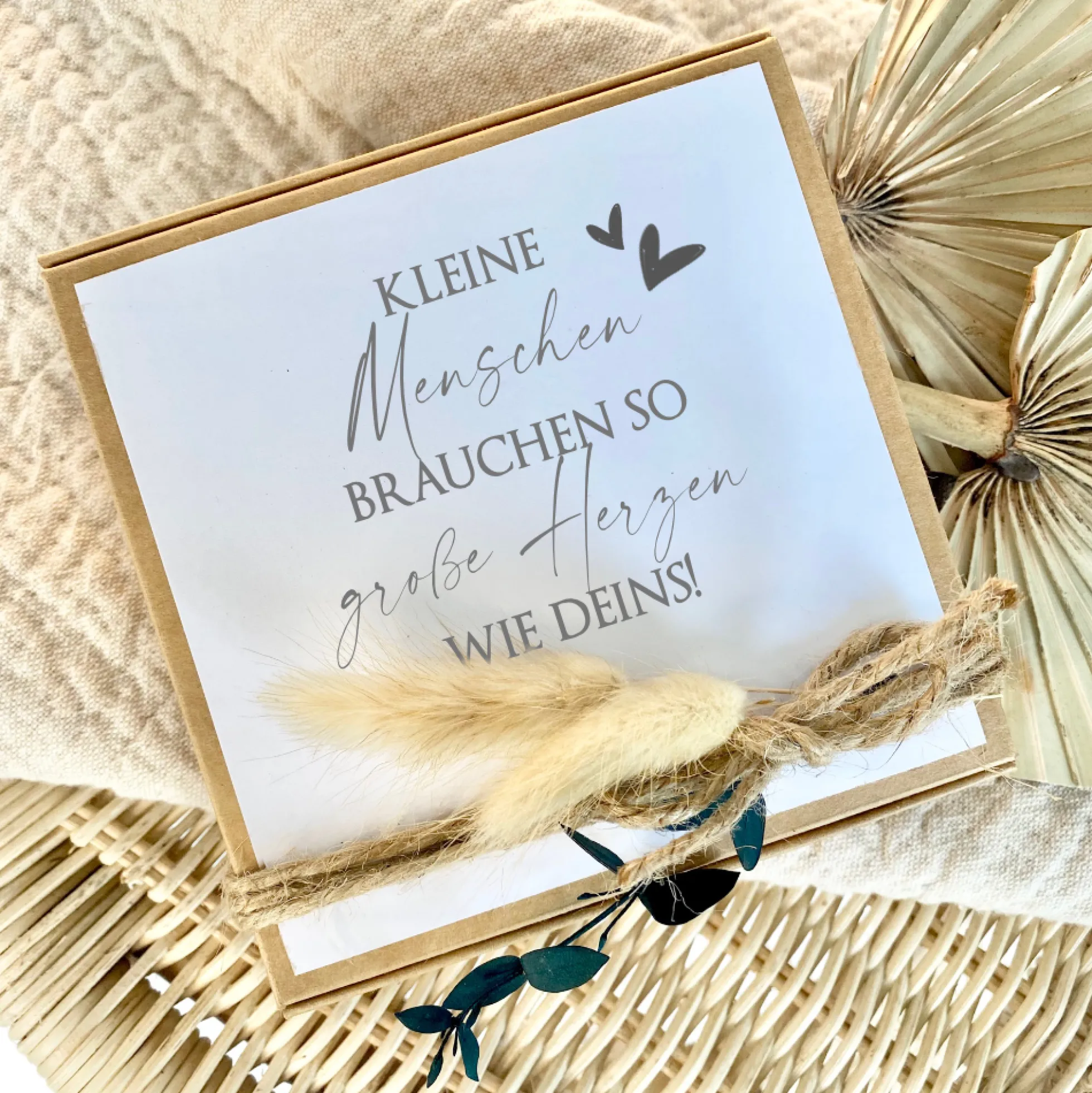 Personalisierte Geschenkbox Erzieherin, Geschenk mit Spruch & Blumen als Dankeschön zum Kindergarten Abschied