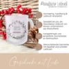 Personalisierte Glühweintasse "Glühcklich", Tasse aus Glas mit Wunschnamen und Weihnachtskranz