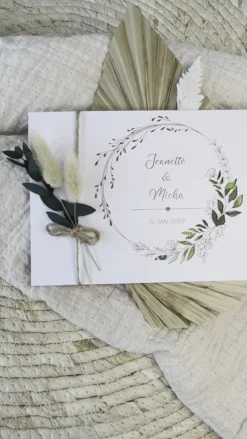 Personalisierte Hochzeitskarte Namen Datum Spruch I Geldgeschenk Karte Hochzeit I Hochzeitsgeschenk Blumen Kranz I persönliches Geschenk Trauung