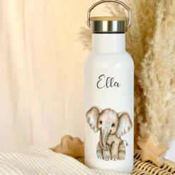 Personalisierte Kinder Trinkflasche „Elefanten Baby