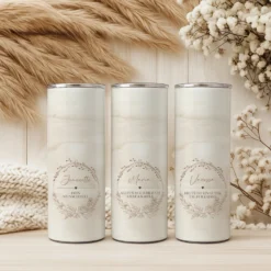 Personalisierter Edelstahl-Thermobecher mit Namen & Wunschtext, Boho Kaffeebecher to go, Geschenk für Frauen, Beste Freundin, Kollegin