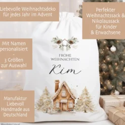 Personalisierter Geschenkesack zum Befüllen für Kinder und Erwachsene zu Weihnachten
