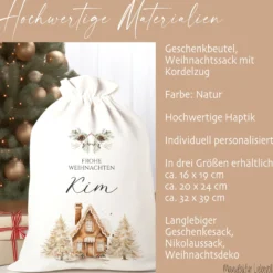 Personalisierter Geschenkesack zum Befüllen für Kinder und Erwachsene zu Weihnachten