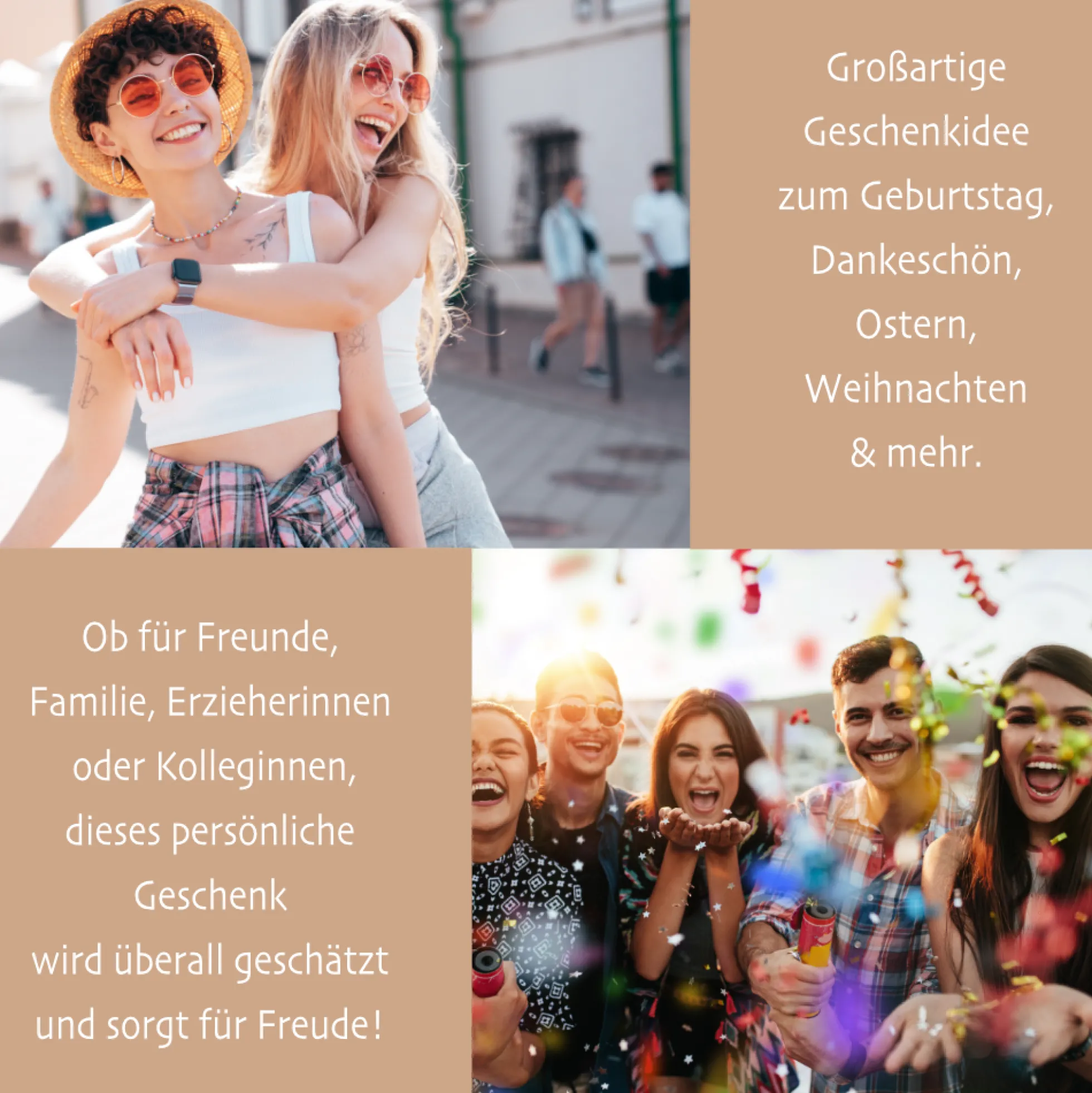 Personalisierter Stoffbeutel für Frauen, 3 Motive: Herzensmensch, Lieblingsmensch, Busenfreundin