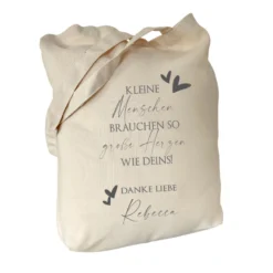 Personalisierter Stoffbeutel für Erzieherinnen, Hebammen, Lehrerinnen | Stofftasche als Dankeschön, zum Abschied