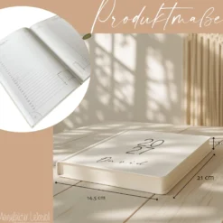 Personalisierter Terminplaner 2027 Din A5 | Minimalistischer Buchkalender mit Name | Weißes Hardcover – Manufaktur Liebevoll