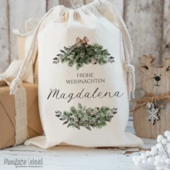 Personalisierter Weihnachtssack zum Befüllen für Erwachsene und Kinder zu Weihnachten