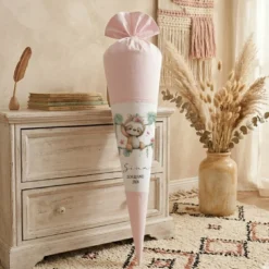 Personalisierte Schultüte aus Stoff – Individuelle Zuckertüte mit Namen & Motiv – 35cm & 70cm