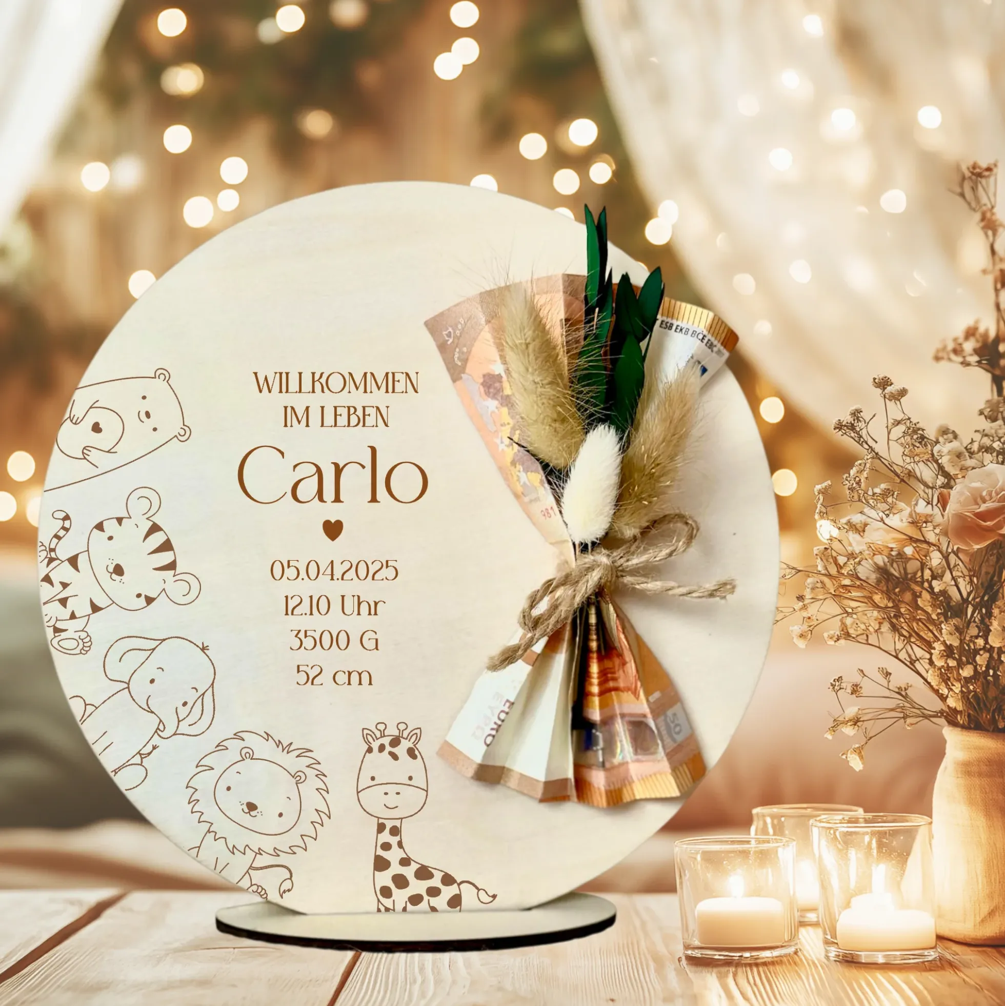 Personalisiertes Geldgeschenk zur Geburt mit Namen Geburtsdaten Geburtsgeschenk Geschenk Geburt Taufe Geldgeschenk Taufgeschenk Babygeschenk