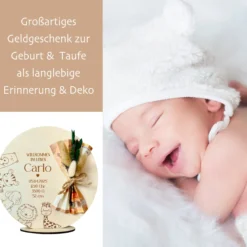 Personalisiertes Geldgeschenk zur Geburt mit Namen Geburtsdaten Geburtsgeschenk Geschenk Geburt Taufe Geldgeschenk Taufgeschenk Babygeschenk