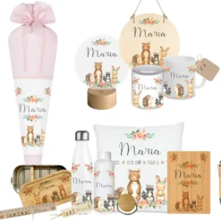 Personalisiertes Geschenk Set für Kinder zur Geburt, zum Geburtstag, zur Einschulung selbst zusammenstellen | 12 Geschenkideen zum Auswählen