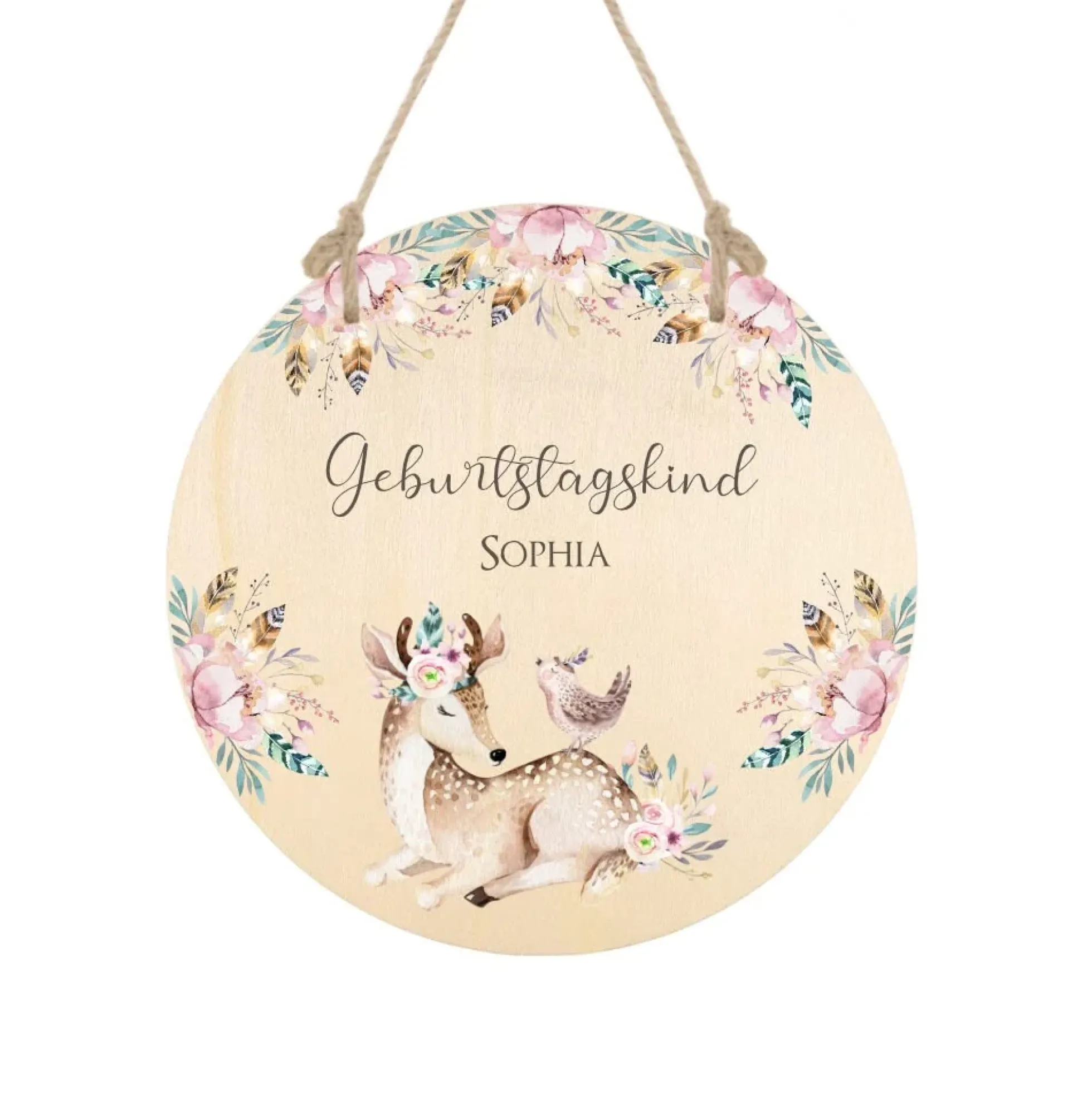 Personalisiertes Holzschild | Geburtstagsgeschenk für Mädchen | Kreatives Geschenk zum Geburtstag für Kinder | 2 Motivvarianten zur Auswahl